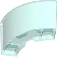 Panel 3 x 3 x 2 Quarter Round / Trans-Light Blue