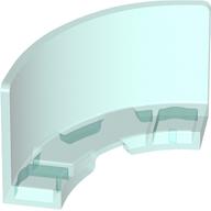 Lego Panel 3 x 3 x 2 Quarter Round / Trans-Light Blue