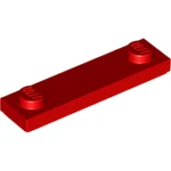 Plate Special 1 x 4 with 2 Studs with Groove [New Underside] / Red