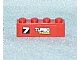 Brick 1 x 4 with '7 TURBO RACER' Pattern Model Left Side (Sticker) - Set 7801