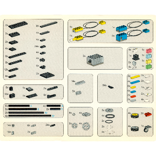 Lego Activity Booklet 1 - Parts Tray Organizer Card - Set 9701 / [No Color/Any Color]