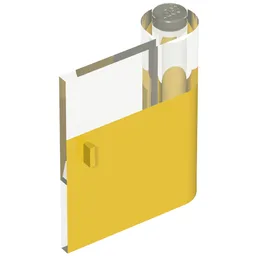 Door 1 x 3 x 3 Right with Window and Vertical Handle / Yellow