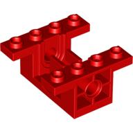 Lego Gearbox 4 x 4 x 1 2/3 with 1 x 2 Cutouts, Pin Holes / Red