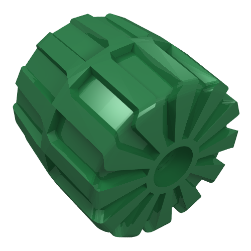 Lego Wheel Hard Plastic Medium (35mm D. x 31mm) / Green