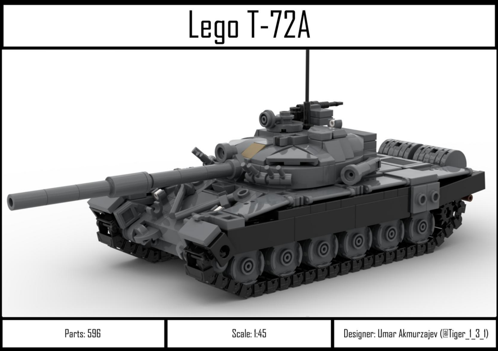 Lego T-72A (1:45 scale)