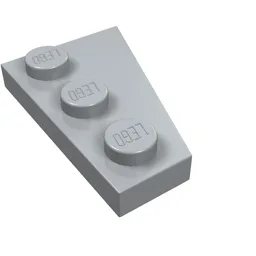 Wedge Plate 3 x 2 Left / Light Bluish Gray