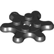 Plate Special 2 x 2 Splat Gear, 6 Teeth / Black
