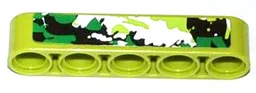Technic, Liftarm Thick 1 x 5 with Black, White and Green Camouflage Pattern Model Right Side (Sticker) - Set 42027
