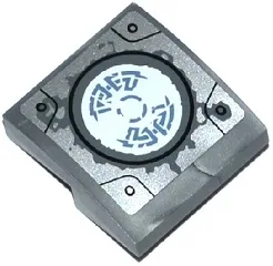 Slope, Curved 2 x 2 x 2/3 with Chima Emblem and Dark Bluish Gray Worn Pattern (Sticker) - Set 70223