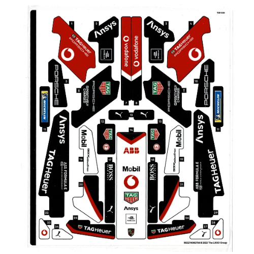 Lego Sticker Sheet for Set 42137-1 / [No Color/Any Color]