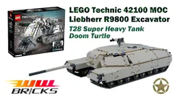[RC MOC] 1/22 US T28 Super Heavy Tank Doom Turtle - LEGO Technic 42100 Liebherr R 9800 Excavator