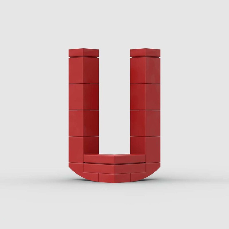 Lego 3D Letter U 3x3x5