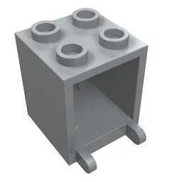 Box 2 x 2 x 2 [Hollow Studs] / Light Bluish Gray
