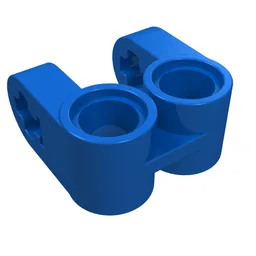 Technic Axle and Pin Connector Perpendicular Double Split / Blue