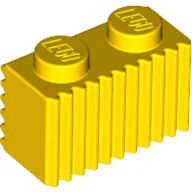 Brick Special 1 x 2 with Grille / Yellow