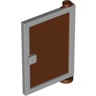 Door 1 x 4 x 5 Right with Reddish Brown Glass / Light Bluish Gray