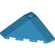 Lego Brick Wedged, Sloped 18° 4 x 4 Corner / Dark Azure