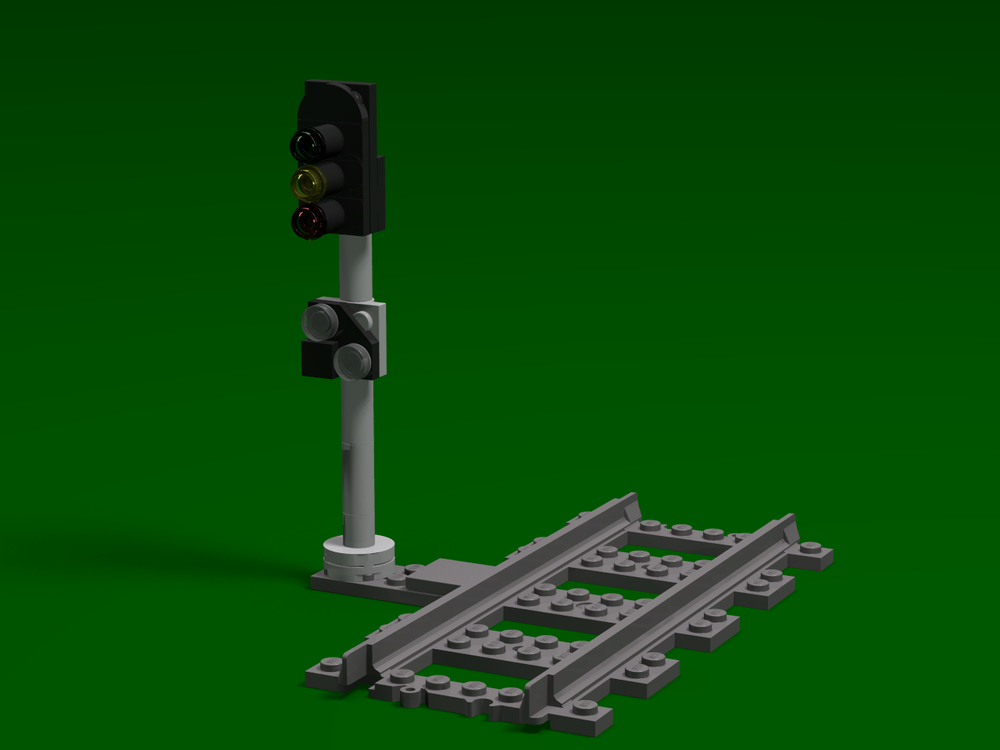 Lego BR 3 aspect signal with shunt signal