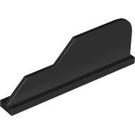 Lego Tail 8 x 1 with Stepped Fin / Black