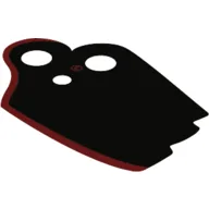 Neckwear Cape, Angled with Dark Red Boarder Print / Dark Red