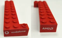 Stickered Assembly 10 x 3 x 1 with AMD and Vodafone Logo Pattern (Stickers) - Set 8654