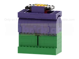 Up-Scaled LEGO Minifigure Legs - Ripped Purple Shorts