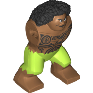 Lego Body Giant with Lime Pants Pattern, Maui Print / Medium Nougat