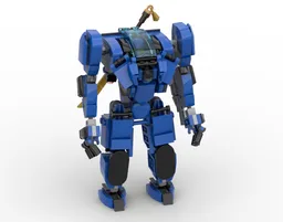 Blue mech suit
