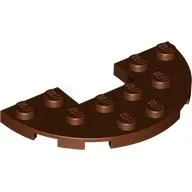 Plate Round Half 3 x 6 with 1 x 2 Cutout / Reddish Brown