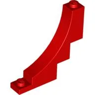 Brick Curved 1 x 5 x 4 Inverted / Red