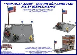 "Town Hall" Add On - Carpark with National Flag (FREE)
