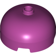Lego Brick Round 3 x 3 Dome with Center Stud / Magenta