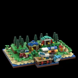 Mini Animal Crossing Tile Tree/Pine Tree Summer