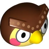 Minifig Head Special Blathers / Reddish Brown
