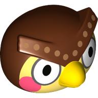 Lego Minifig Head Special Blathers / Reddish Brown