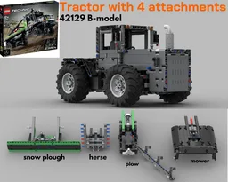 42129 Tractor With 4 Attachments