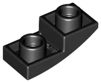 Brick Curved Inverted 2 x 1 / Black
