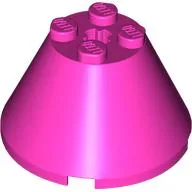 Cone 4 x 4 x 2, Axle Hole [Plain] / Dark Pink
