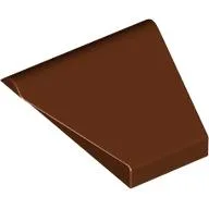 Brick Sloped 45° 2 x 1 Double / Inverted with Bottom Stud Holder / Reddish Brown