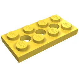 Technic Plate 2 x 4 [3 Holes] / Yellow