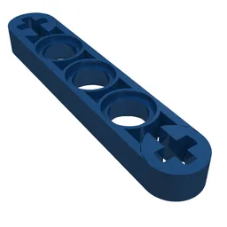 Technic Beam 1 x 5 Thin with Axle Holes on Ends / Dark Blue