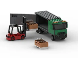Side wall open truck & forklift