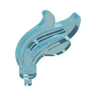 Flame / Headwear Accessory Plume / Feather, Triple Point / Trans-Light Blue