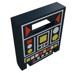 Box 2 x 2 x 2 Door with Slot with Controls Print / Black