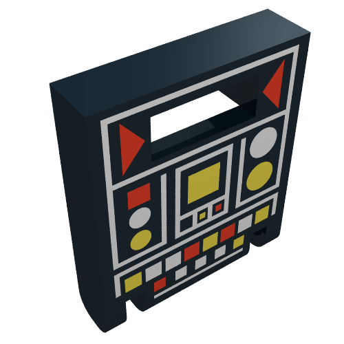 Lego Box 2 x 2 x 2 Door with Slot with Controls Print / Black