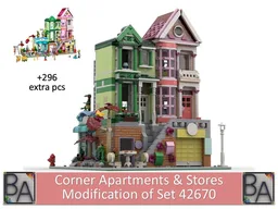Corner Apartments & Store - Modification of Set 42670