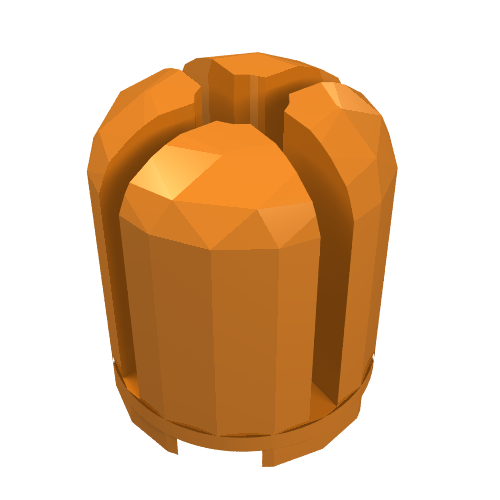 Lego Brick Round 2 x 2 x 2 Dome Top with Cross Cut Slots / Orange