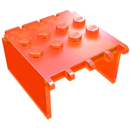 Windscreen 4 x 4 x 2 Canopy Extender, Hinge / Trans-Neon Orange
