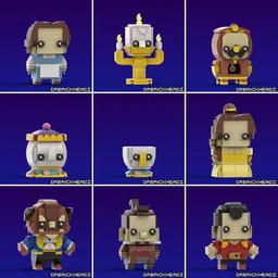 Beauty and the Beast Brickheadz Collection