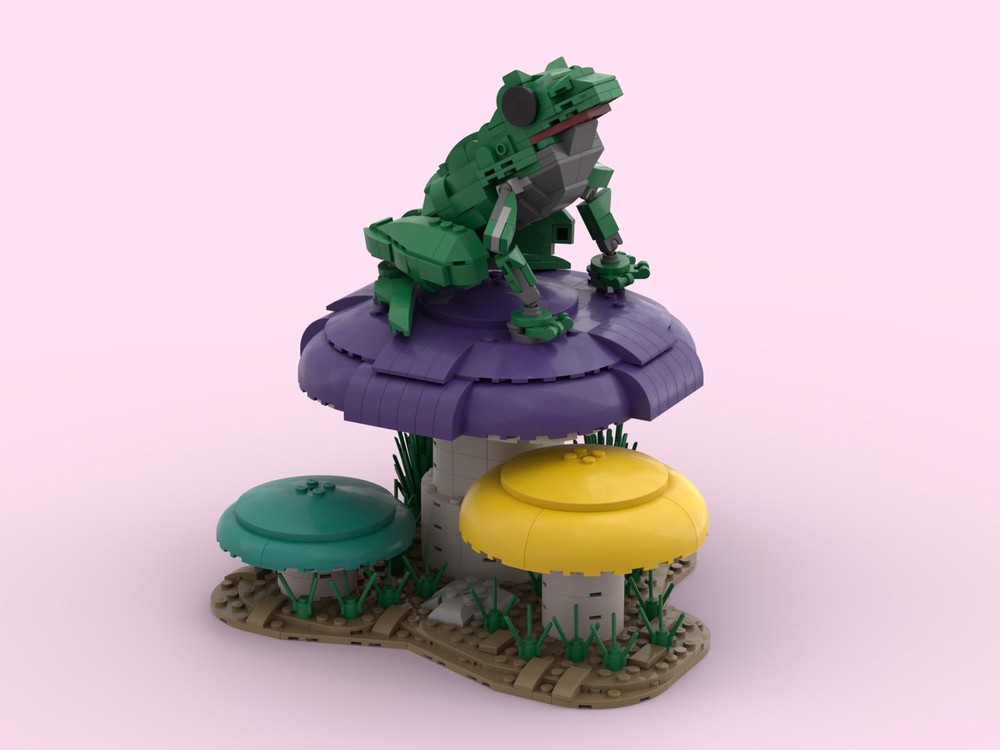 Lego Frog on Toadstool